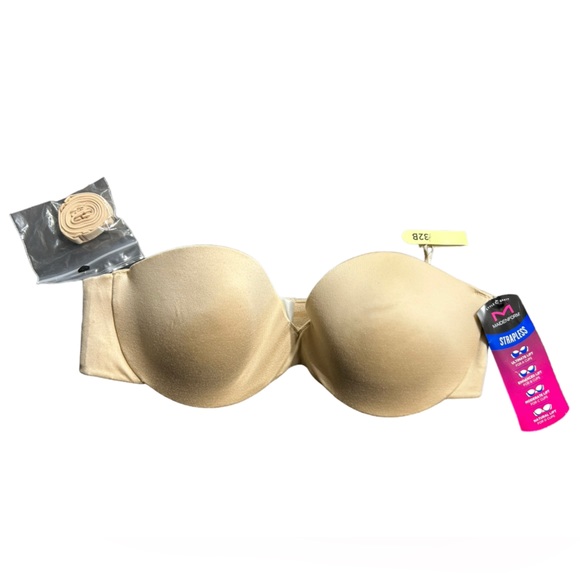 MAIDENFORM tan strapless padded underwire size 32B style 09417 NWT - Picture 2 of 7